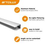 Aluminium Profile LED Glass Clip Light Kitchen Wardrobe 5-10mm Glass