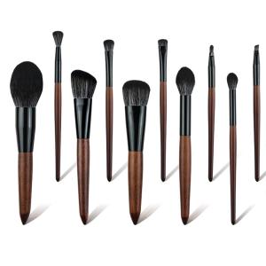 Wholesale Classic Powder Make Up Brush 10PCS High Resilience Bristle Log Handle from china suppliers