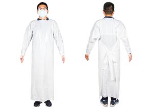 Wholesale Dustproof Disposable Waterproof Plastic Isolation Gown with Thumb Loop from china suppliers