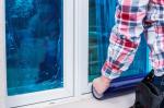 Clear Transparent Blue Temporary Window Protection Film for Windows and Glass