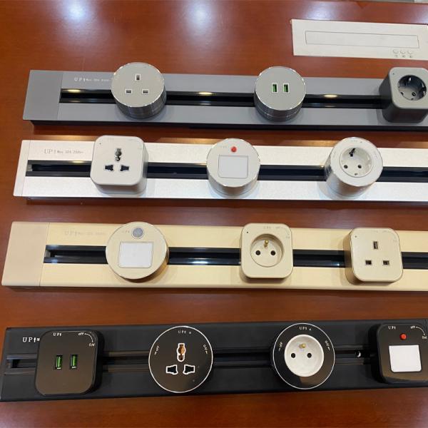 Smart Office Desk Power Track Embedded System with 5V 2.1A Output and CE Certification
