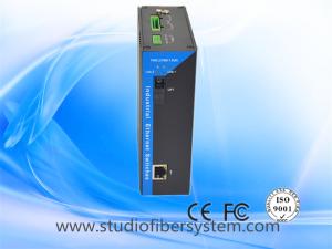 Wholesale 1Port 10/100Mbps din rail Industrial Fiber Media Converter over SC singlemode/multimode fiber to 20~80Km from china suppliers