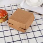 Paper Cardboard Eco-Friendly Kraft Burger Box for Food Takeaway Packaging