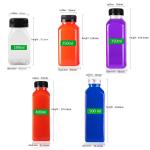 Wholesale Disposable Clear Plastic Drink Juice Bottle With Square Bottle With