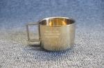 Modern Breakfast Set Golden Stainless Steel Coffee Cup With Round Plate 200ml