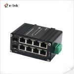 Micro Industrial Managed 8-Port 10/100/1000T 802.3at PoE and 2-Port 100/1000X