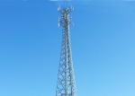 Q235B / Q345B Steel Electric Power Line Towers , Painted Communication Tower