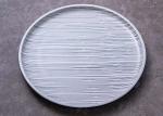 OEM ODM White And Black Line Round Ceramic Dinner Plate