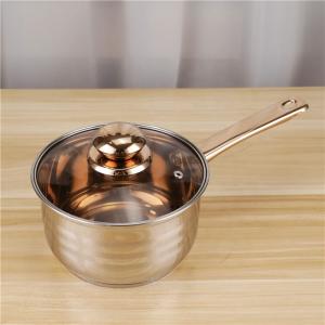 Wholesale 16cm Stainless Steel Kitchen Sauce Pans Single Handle Milk Pot  With Lid from china suppliers