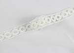 Flat Cute White Embroidery Cotton Lace Ribbon Trim For Autumn Brithday Garment
