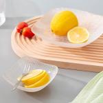 Clear Crystal Glass Dinner Plates Set Shell Bowl Lead Free Machine Made