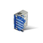 10mm Blue Color USB A Female Connector With Nickel Over All Plating