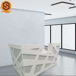 Waterproof Repairable Salon Reception Desk OEM Artificial Stone GMC Durable