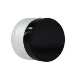 Round 10g 20g 30g Cream Glass Jars Frosted With Black Plastic Cap