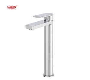 Wholesale Chrome Brass Tall Basin Mixer Faucet Single Lever from china suppliers