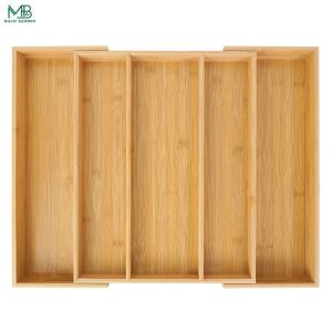 Wholesale Bamboo Expandable Compartment Drawer Storage Box from china suppliers