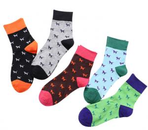 China Beauty Animal Womens Tube Socks , Jacquard Logo Ladies Dress Socks Quick Dry on sale