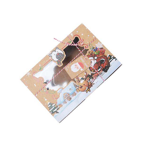 Clear Window Wedding Kraft Box Cookie Packaging Paper Box With Foldable Art Paper Type