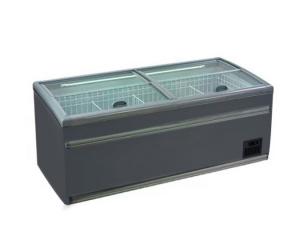 Wholesale Sliding Curve Glass Door Supermarket Island Deep Freezer With Plug In System from china suppliers
