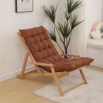 Modern Wood Fabric Folding Sofa Chair Nordic Style Living Room Furniture with