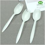 5.5 Inch Disposable Bioplastic Spork Great For School Lunch, Picnics Or