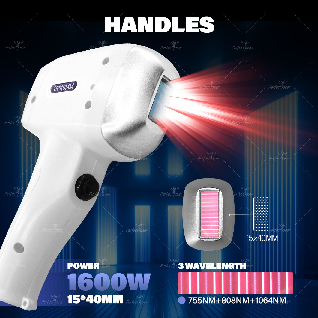 Customizable laser hair removal machine with 755nm 808nm 1064nm Wavelengths and 15.6 Inch Android