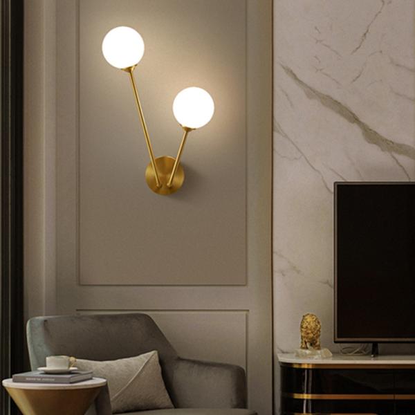 LED Personality Wall Lamp Creative Bedroom Bedside Metal Golden wall bracket