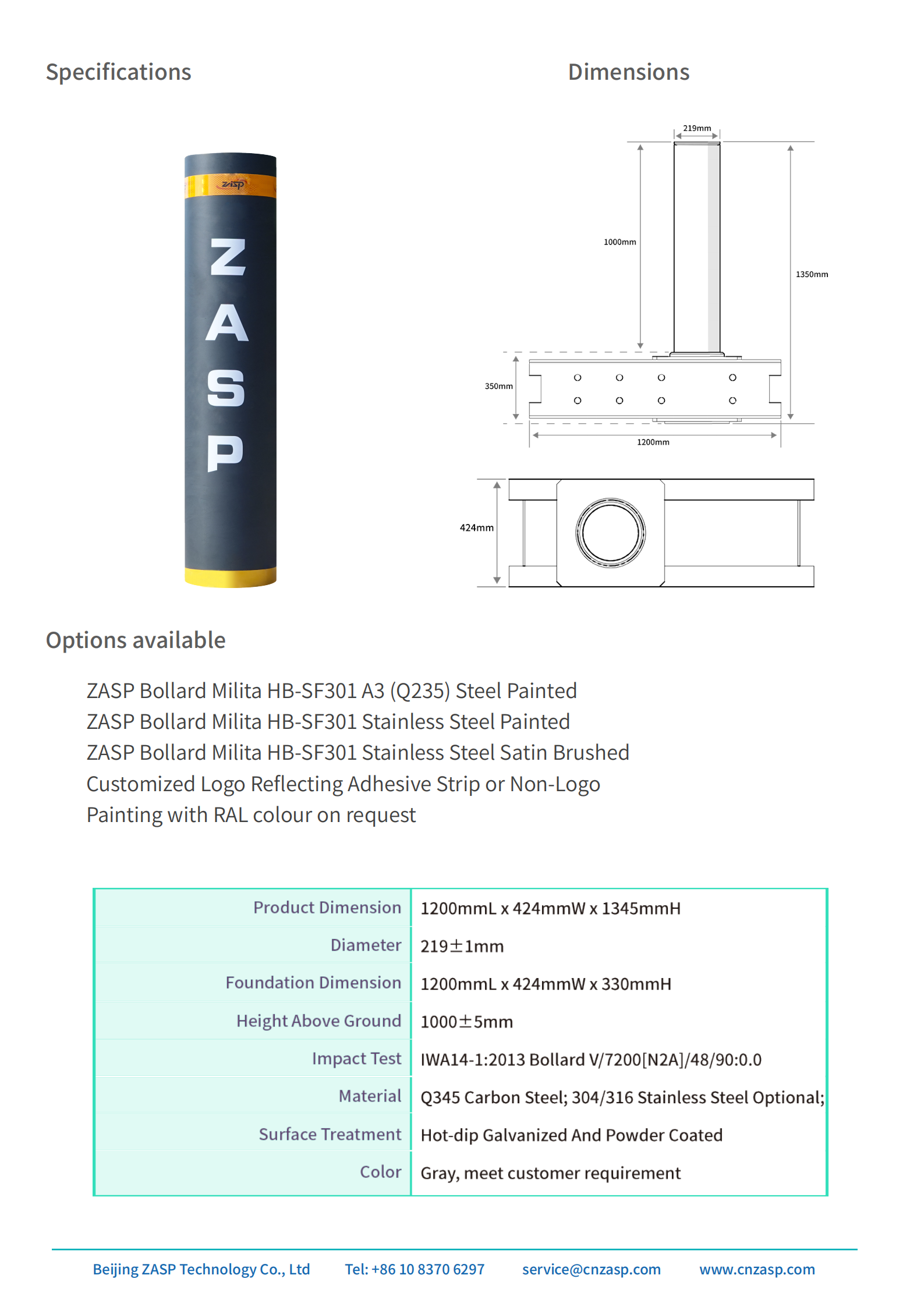 Security M30 M50 Anti Ram Bollards Anti Terrorism Anti Crash HVM