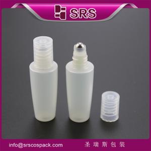 Wholesale clear PET special style roller bottle with steel ball ,high quality white plastic bottle from china suppliers