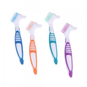 Wholesale Double Sided Denture Cleaning Brush Toothbrush Plastic Material CE Certified from china suppliers