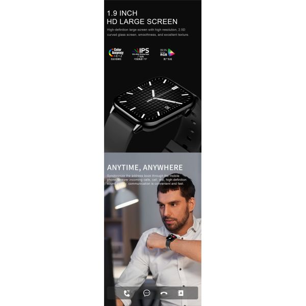 Eraysun JS20 Smart Watch Fitness Waterproof BT Smartwatch Big Screen Men Custom Reloj Inteligente Relojes Smart Watches