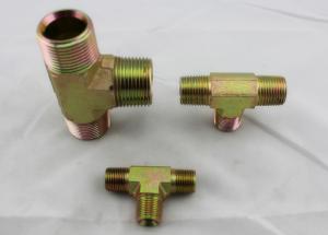 Wholesale DIN 2353 Hydraulic Hose Fittings , BSPT Male Thread Hydraulic T Fitting from china suppliers
