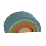 Customized Soft Silicone Toys Rainbow Stacking For Baby Educational