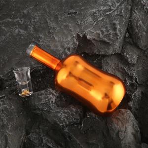 Wholesale Flint Colorful Electroplated Glass Tequila Vodka Liquor Bottles in Hot Stamping Style from china suppliers