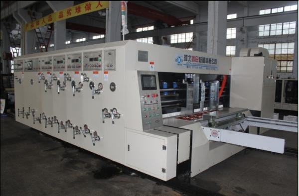 Steel Carton Box Making Machine , Flexo Printer Slotter Die-cutter Stacker