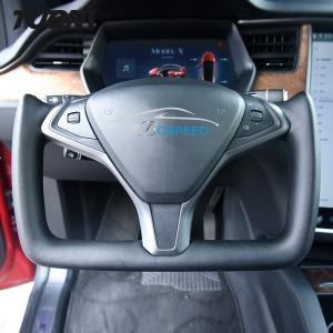 Wholesale Plain Weave Black Tesla Carbon Fiber Steering Wheel Model 3 X Y S from china suppliers