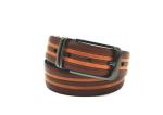 Business Men Clamp Pin Buckle Belt With Embossed Strap