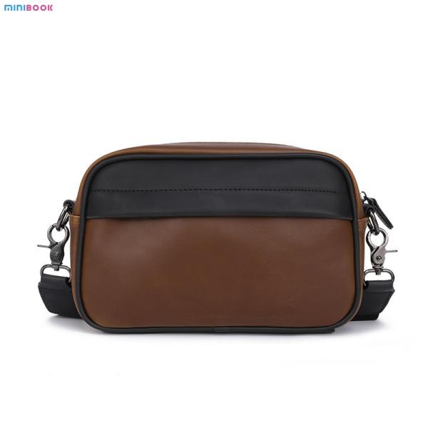 Daily Life MINIBOOK Man Crossbody Bag PU Leather Custom Leather Shoulder Bag
