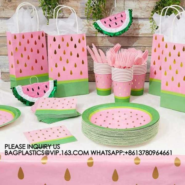Fruit Party Decoration Tableware Disposable Paper Plate Set Fruit Punch Theme