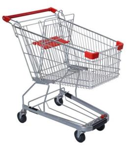 Wholesale Unfolding Grocery Store Shopping Carts Four Swivel Wheels Zinc Plated from china suppliers