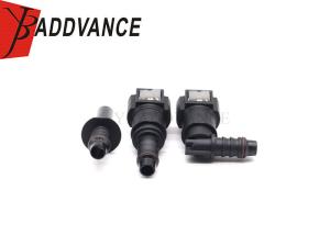 Wholesale 90 Degree Curved Straight Elbow 9.89 ID8 Nylon Rubber Fuel Line Connector Set from china suppliers