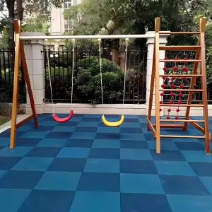 China Rubber Outdoor Gym Floor Tile For Indoor Non Toxic Playground Rubber Flooring on sale