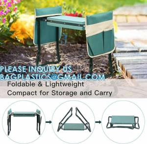 Wholesale Garden Kneeler And Seat With Tool Pouch, Portable Folding Garden Stool, Heavy Duty Gardening Kneeling Bench from china suppliers