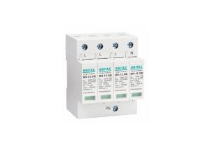 Wholesale 12.5kA Type 1+2 320V 4P Household Surge Protector Lightning Protection from china suppliers
