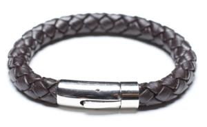 Wholesale Leather Bracelet, Stainless Steel Clasp, 8 Inches from china suppliers