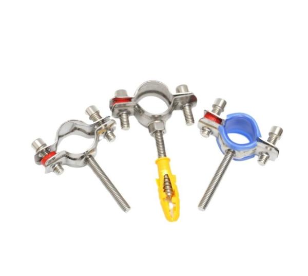 Customized ODM Rubber Cushioned Stainless Steel Cable Clamp for Fixed Pipe and
