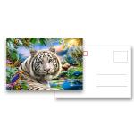 Durable Animal Theme OEM 3D Lenticular Postcard / Gift Card Printing