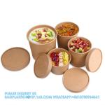 Wholesale OEM Custom Printing Design Logo 8oz-32oz Disposable Kraft Paper Soup