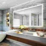 Modern Aluminum Frameless Lighted Makeup Mirror Erosion Resistant Rustproof