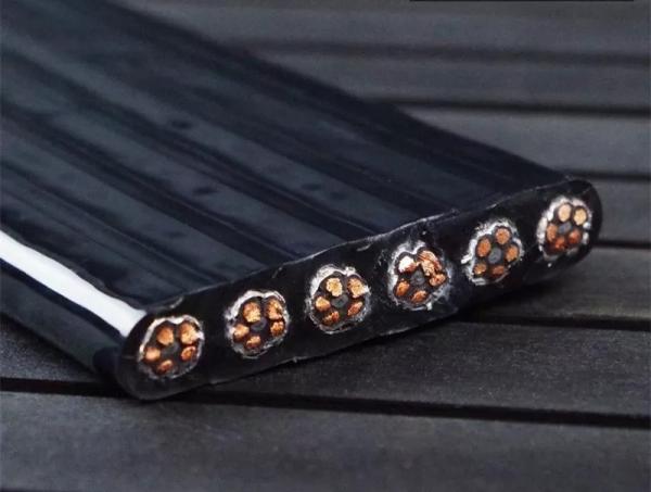 Flat Flexible Traveling Cable for Crane or Conveyor YFFB-PUR 30*1.5 PUR Black